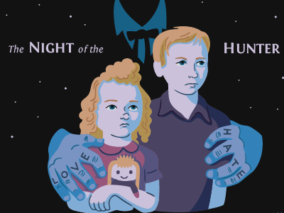 The Night of the Hunter children criterion film illustration vector