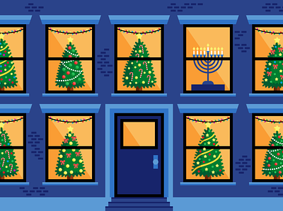 Comparing Hanukkah to Christmas christmas digital editorial hannukah holidays illustration vector