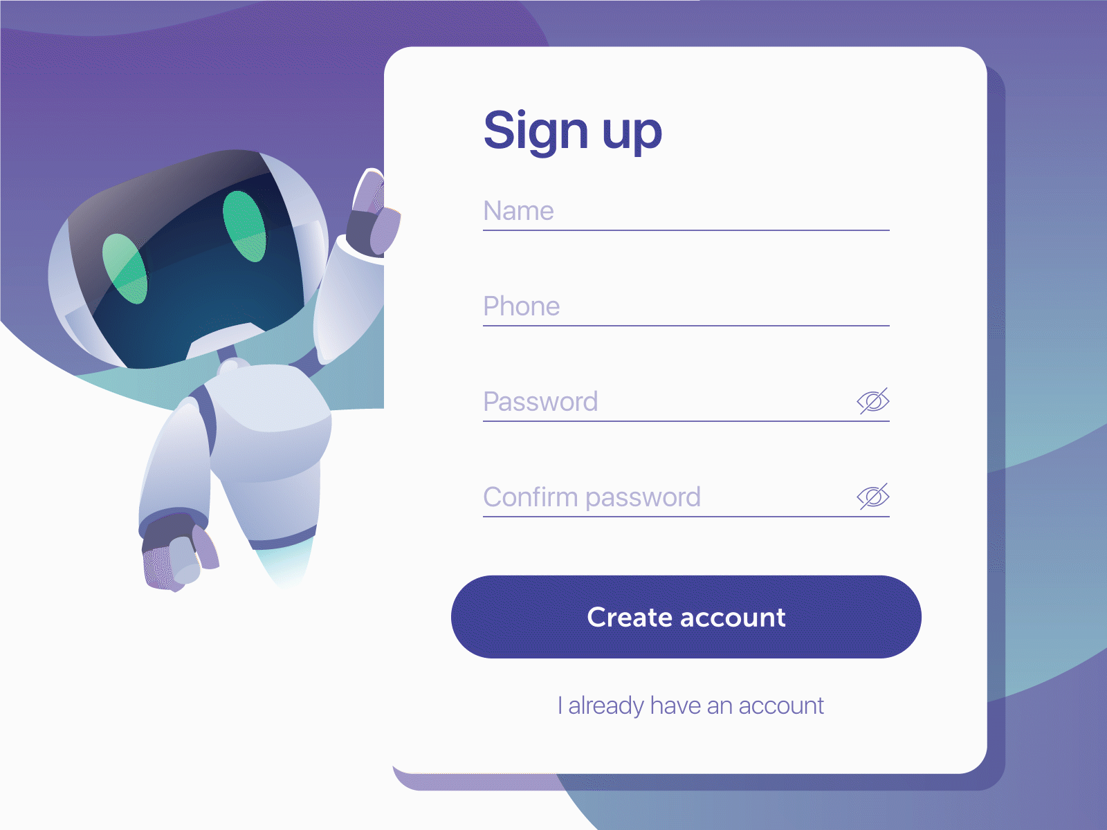 Sign up form dailyui dailyuichallenge figma illustrator rbsoft uidesign