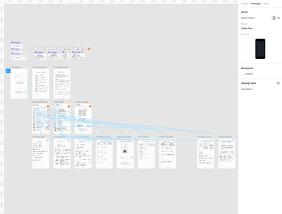 Express sketching interactive prototype figma mobile app prototype sketching ux warframe work in progress