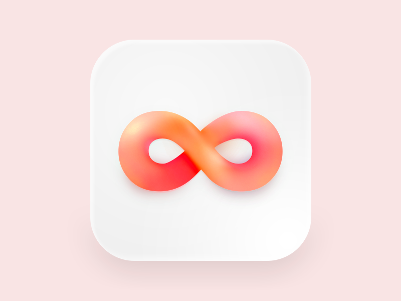 Infinity app. Приложение бесконечность. Иконки приложений персикого. Ikon Infinite. Pixaloop приложение иконка.