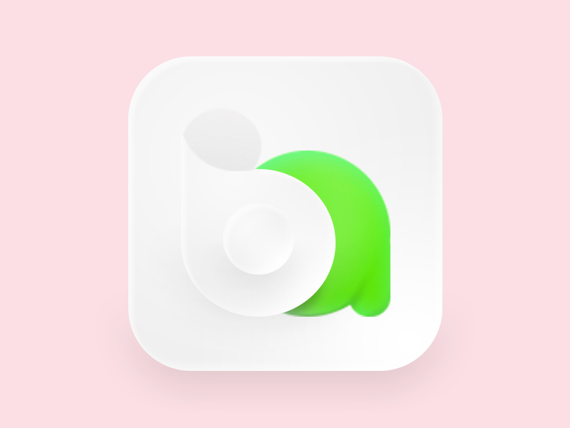 App Icon With B And A Letters. Rounded Shapes By Marina Korotkevich★ On ...