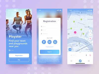 App for team games and playgrounds app design ios map minimal novigation pin playground ui ux