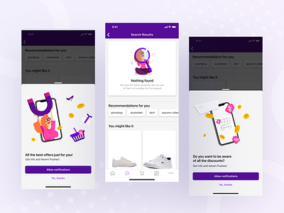 Illustrations for Shopping App