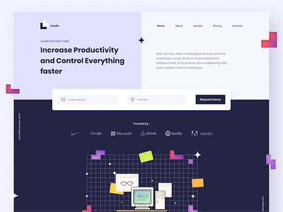 Loudo Task managament landing page exploration