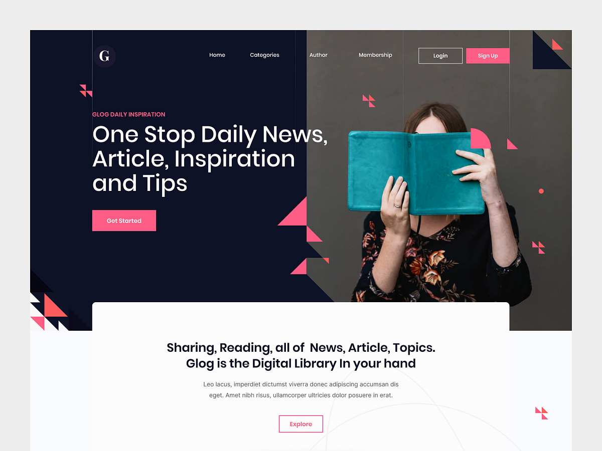 News and article landing page exploration by Hadianto Nugraha for ...