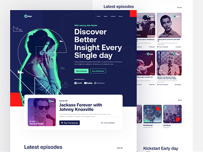 Noise Podcast landing page