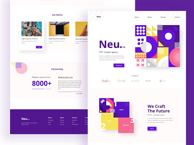 Geometric shape Exploration for landing page full branding clean clean app clean app design clean layout clean ui design flat geometric design header hero homepage illustration landing page shape typography ui vector web website