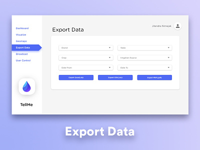 TellMe UI - Export Data sih smart india hackathon tellme