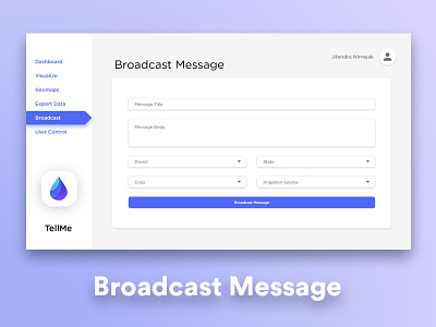 TellMe UI - Broadcast Message