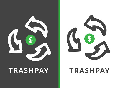 Trashpay green logo money recycle recycling