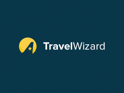 Travel Wizard Logo logo design travel wizard