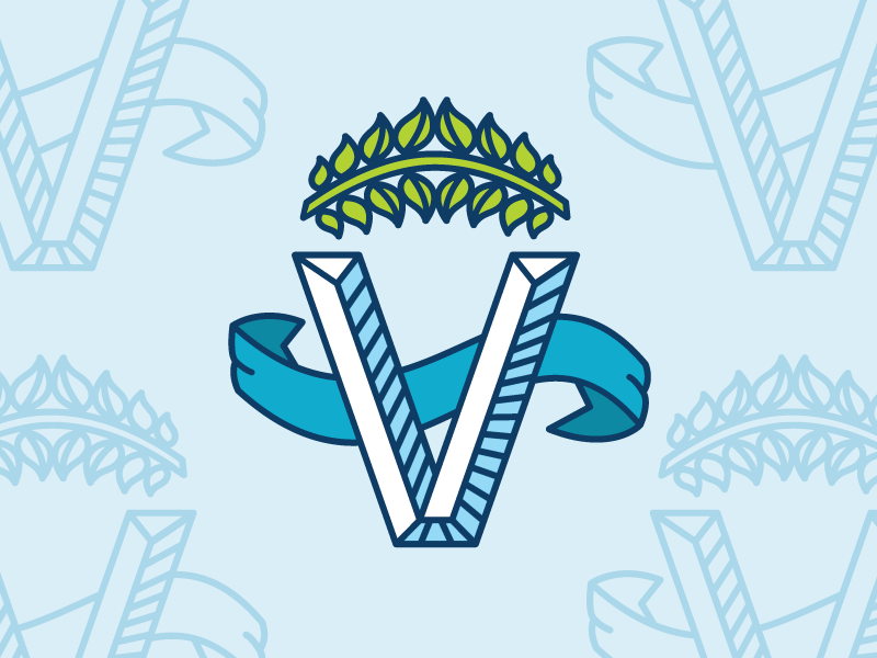Victorious V illustration monoline logo