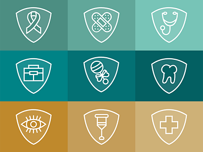 Health Insurance Icons health icons monoline