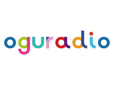 oguradio color text logo logo text typography