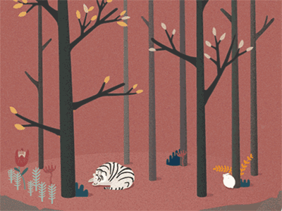 Secret Forest animal forest serenity tiger