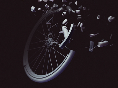 Exploding bike wheel