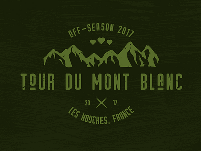 Tour Du Mont Blanc 1 badge green logo mountains