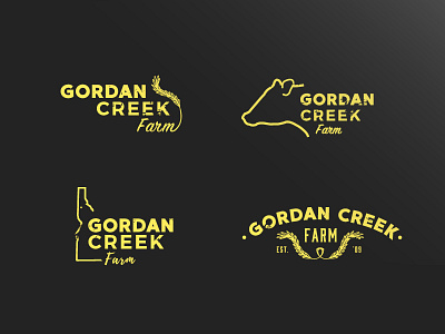 Gordan creek bold farm idaho logo onecolor simple