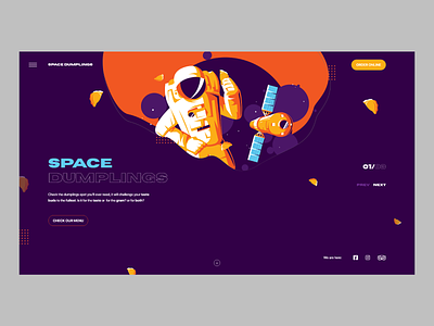 Space Dumplings adobexd concept header landing page minimalistic modern ui userinterface ux website