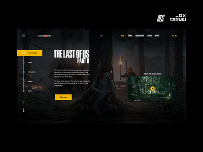 The Last of Us Part 2 adobexd collaboration concept header landing page minimalistic modern ui userinterface ux web design