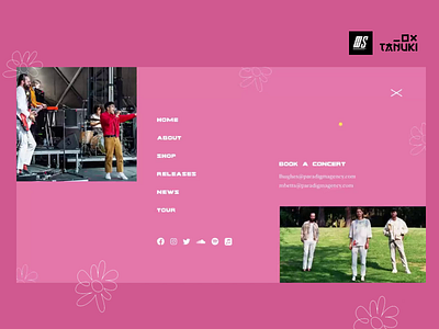 Miami Horror Concept Website adobexd band concept landing page minimalistic modern music ui userinterface ux web design