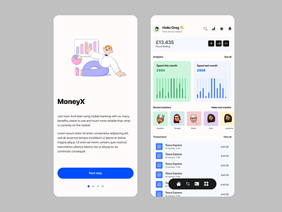 MoneyX Redesign concept design management mobile money ui