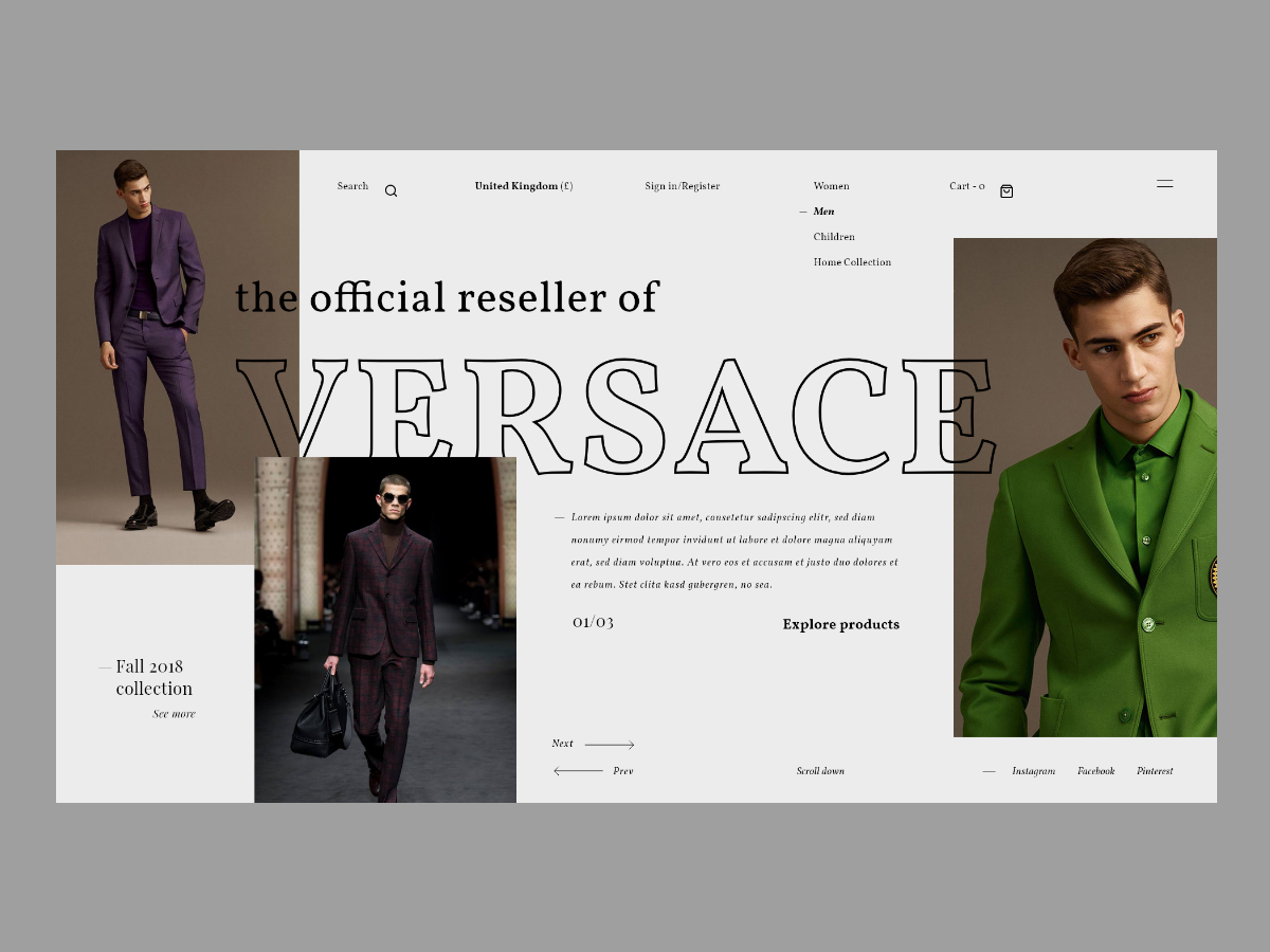 Versace Reseller by Grzegorz Pietrzak on Dribbble