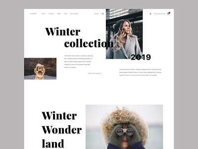 LivingStyle - Fashion store adobexd ecommerce fashion ladning page minimalistic modern online store shop typography design ui website