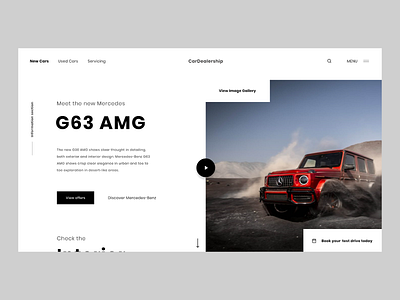 Car Dealership adobexd cars carsales concept dealership design e commerce header landing landing page minimalistic modern ui userinterface ux web design website