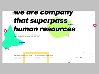 Hero Human Resources adobexd brutalist design concept landing page minimalistic modern ui userinterface ux website