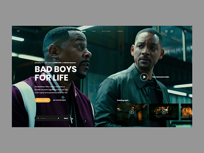 Bad Boys For Life adobexd concept landing page minimalistic modern ui userinterface ux website