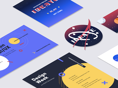 IDEATE abstract branding design graphic graphic design nasa poster space ui