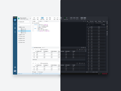 QueryPie Native App (for Mac 2020) analysis app app design application database design design system editor mac query sql ui uidesign ux