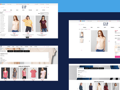 GAP UI design - website fashion brands fashion website design gap internation brand responsive design ui design ux design website visual design website design