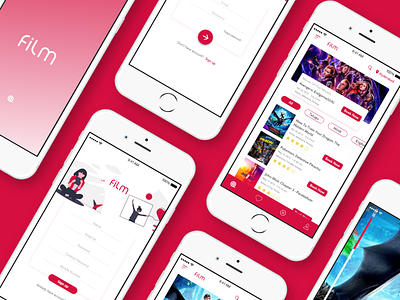 Movie Application - UI daily film mobile movie ui ux uxdesign xd