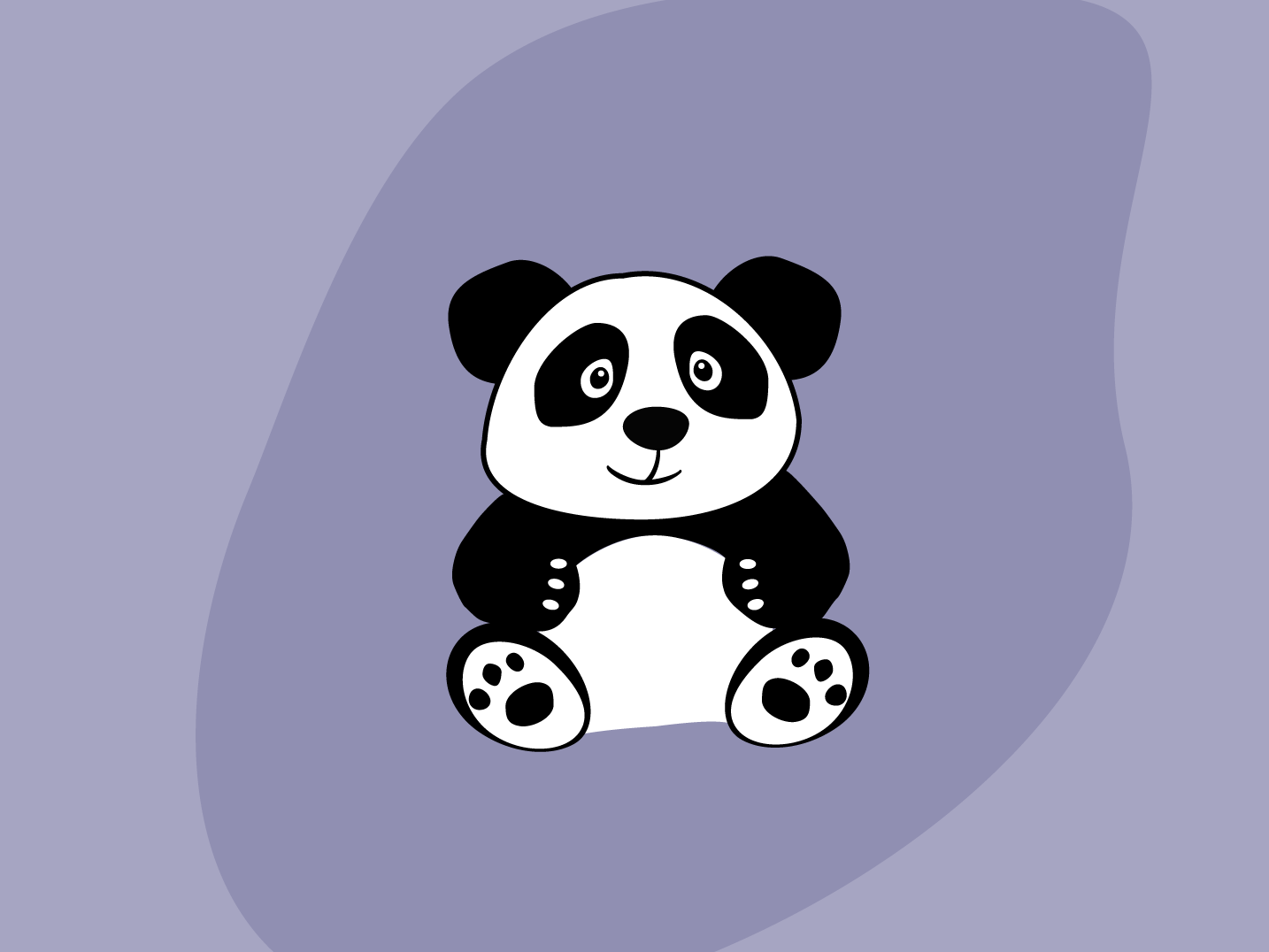 Панда в контрасте