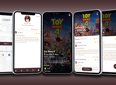 MyMovieReviewShot app daily dailyui design mobile movie review signin ui ux uxdesign xd