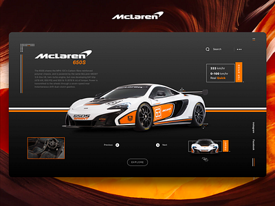 Mclaren 650S - Landing Page Design