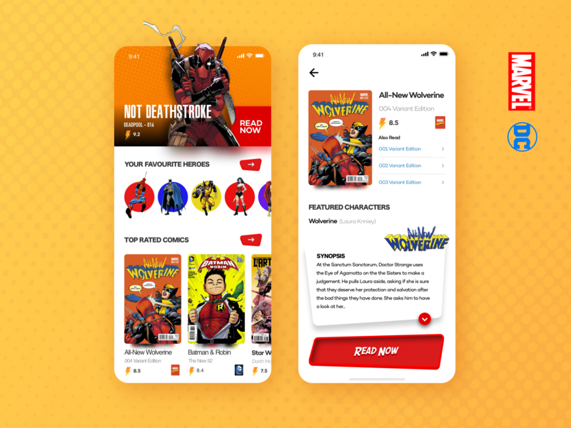 Comic book Reading App by Yogesh Kumar on Dribbble