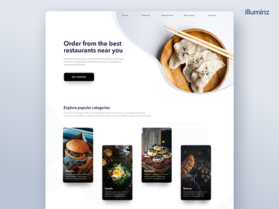 Food Ordering Website - Landing Page