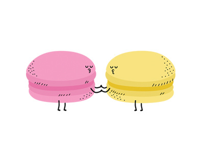 Sweet Couple art characterdesign desert design draw illustration macaron sweet yummy