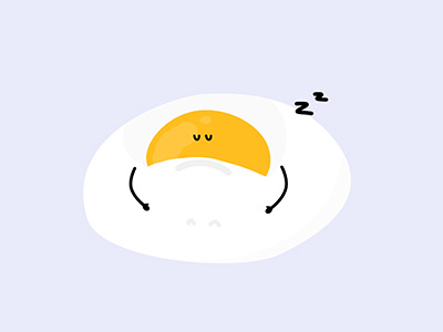 Sleepy Egg art brand characterdesign design draw egg happy illustration photoshop print sleep