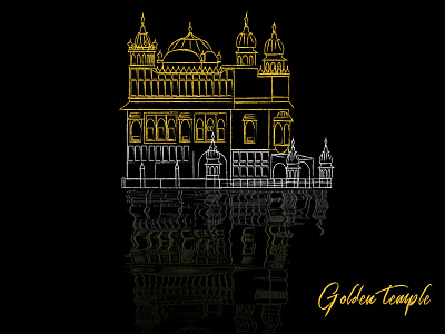 Golden Temple @golden @illustrator @vector art artwork creative design graphic design photoshop