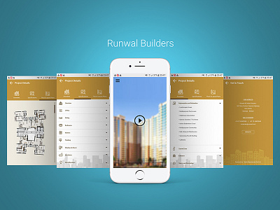 Runwal Builder Application application designing augmented reality ui visual designing