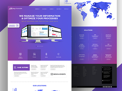 Mega TechnoSoft Website graphic designing ui ux designing user interface website designing