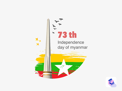 Independence day art burma creative design illustrator independenceday sketch