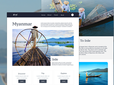Inle Lake(Burma) burma clean clean ui creative design myanmar sketch ux web design website
