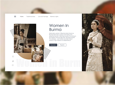 Women in Burma art character creative design myanmar sketchapp uidesign webdesign website website design woman