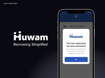 Logo & UI Design for Huwam appdesign corporate finance iphone loan logo minimal ui uiux vector